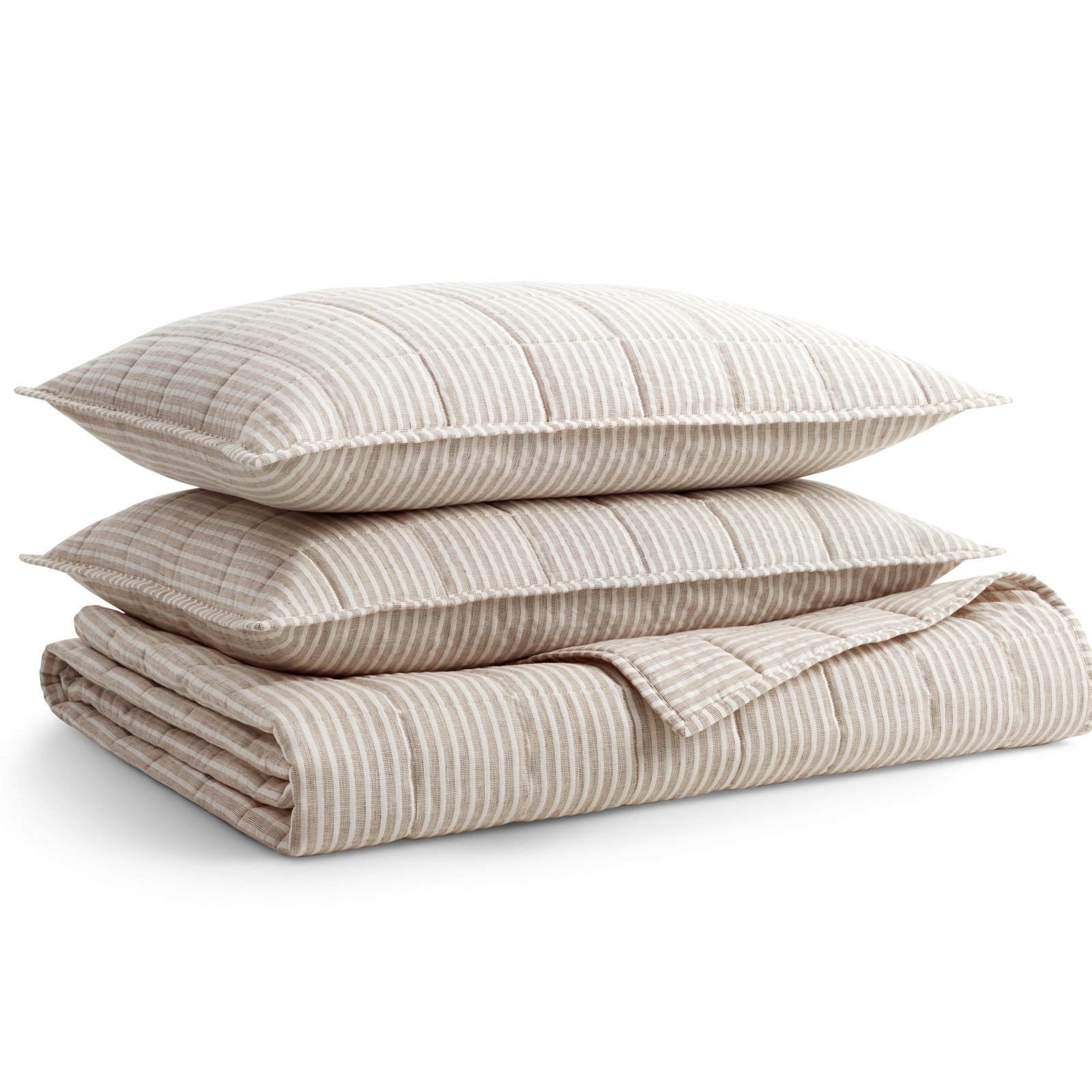 Canfield Cotton Blend Quilt Set, Tomato, King Quilt + 2 King Shams
