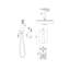 Système de douche carré à fixation au plafond 10 pouces avec valve brute Topcraft-114861672