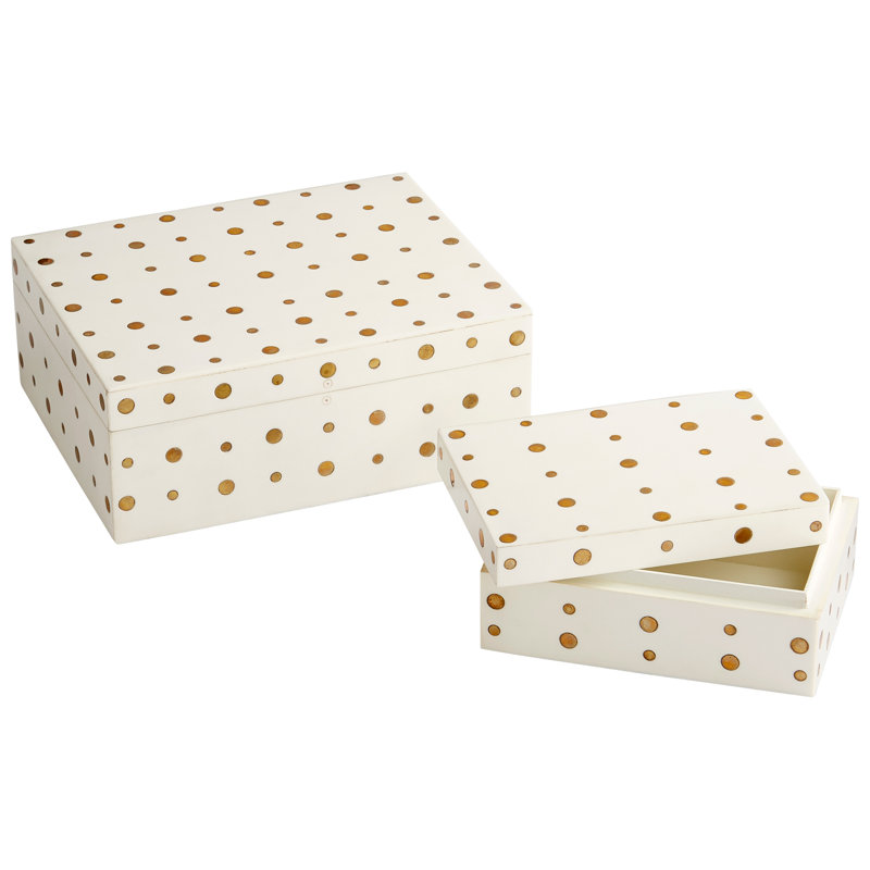 Resin Decorative Box, 4" H x 10.25" W x 8.25" D