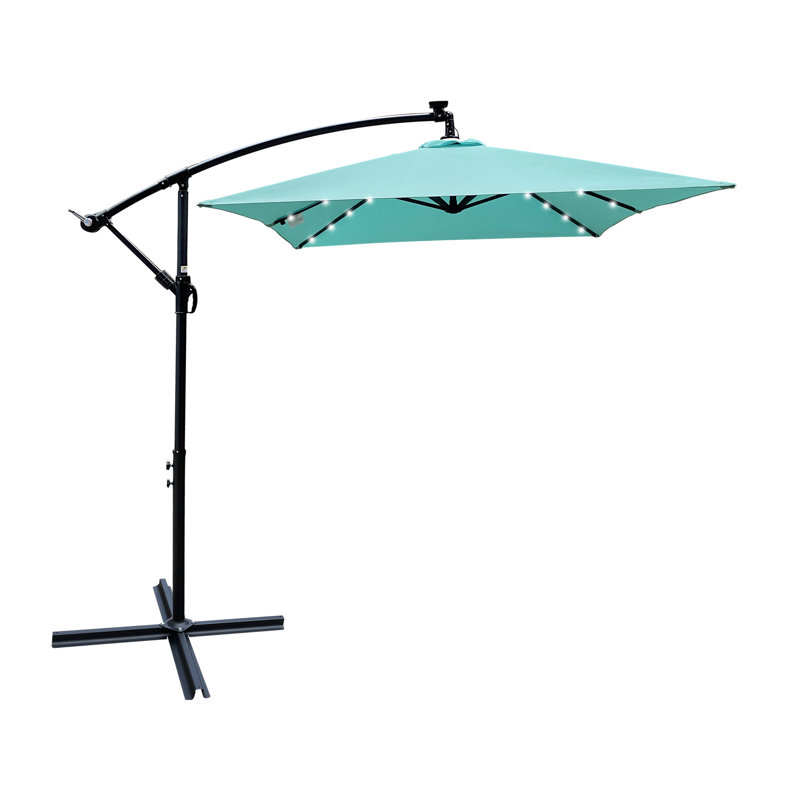 Parasol de patio rectangulaire 2X3m - à énergie solaire, imperméable, pour piscine de terrasse avec de l'eau à énergie solaire,