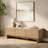 59.1'' W Modern TV Stand with Geometric Carved Front