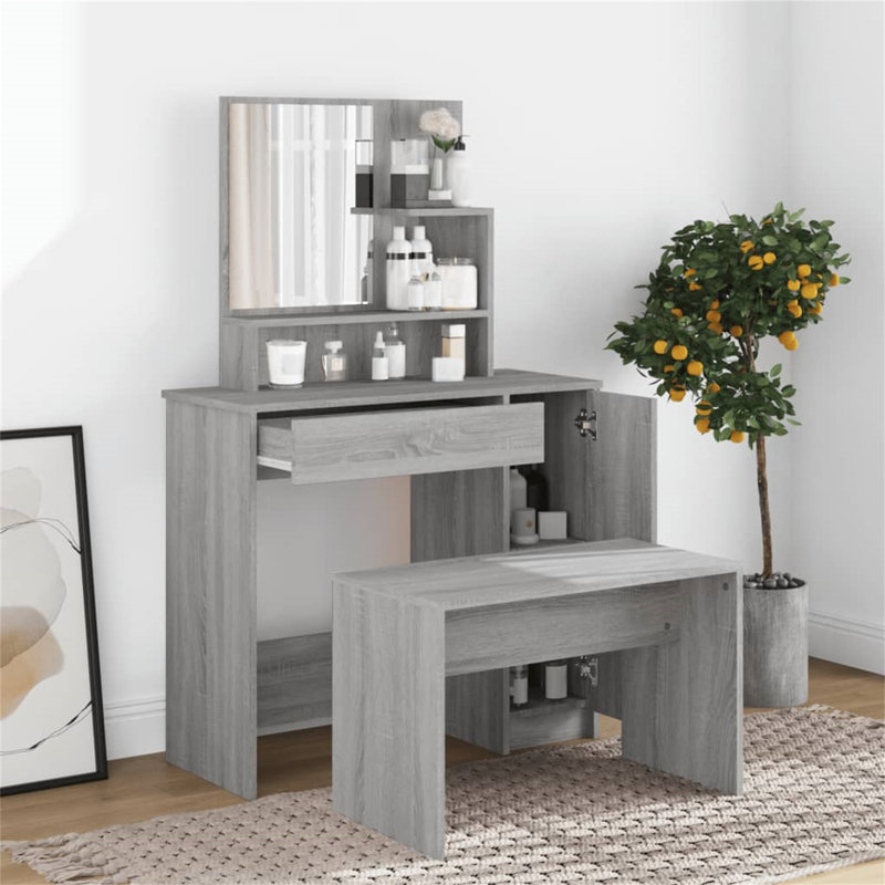 Makaliah Dressing Table, Grey Sonoma