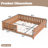 Queen Floor Bed With Slats And Safety Guardrail, Queen Size Montessori Floor Bed With Fence And Built-in Bookshelf, Easy Assemble Montessori Beds For Kids, Girls, Boys, Natural-1636523215