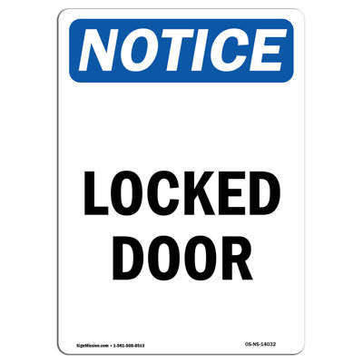 Locked Door Sign