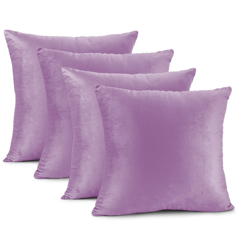 Velvet Reversible Pillow Cover, Lavender, 26"H x 26"W