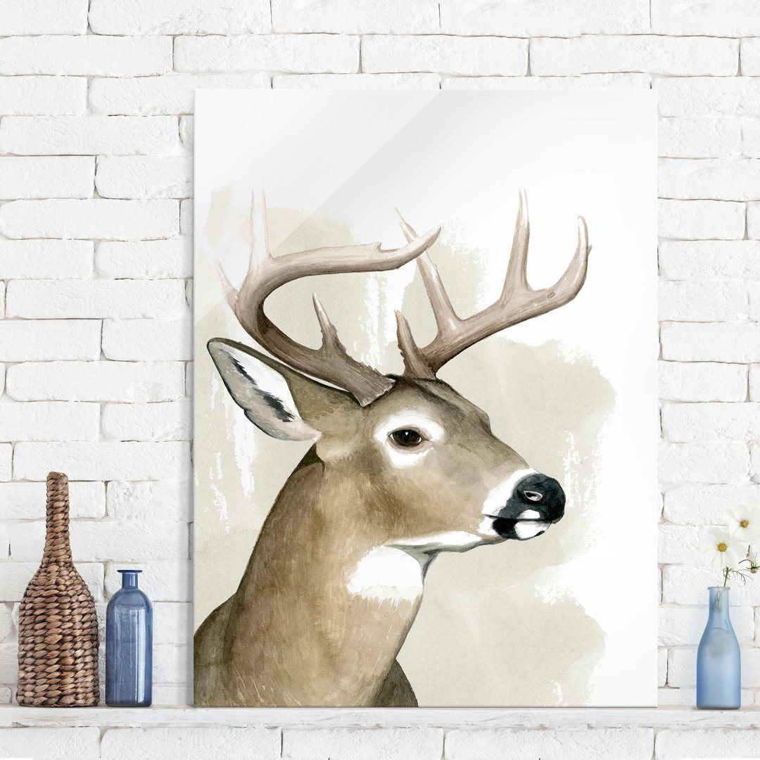 Glasbild Deer Forest Lovers