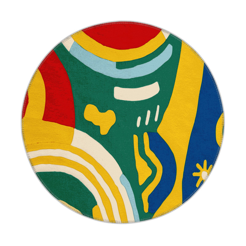 Cheeky Splash Indoor And Outdoor Area Rug, Round 5'