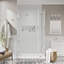 OVE Decors Panama X P 32 po P 74 po Ensemble de porte de douche pivotante en H sans cadre en chrome avec base-118440959-118440960