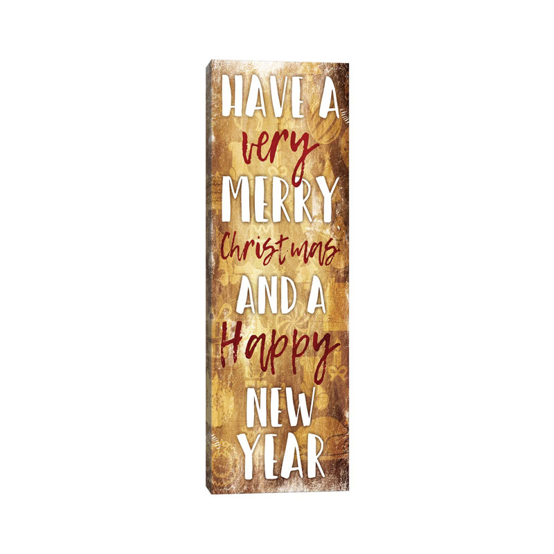 Merry New by Jace Grey - Wrapped Canvas Panoramic Print, 121.92 cm H x 40.64 cm W x 3.175 cm D