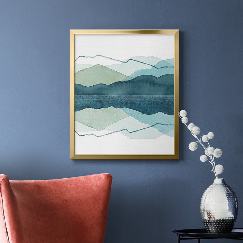 Toile encadrée de qualité supérieure avec glaçons - prêt à accrocher, Or, H 20 po x l 16 po