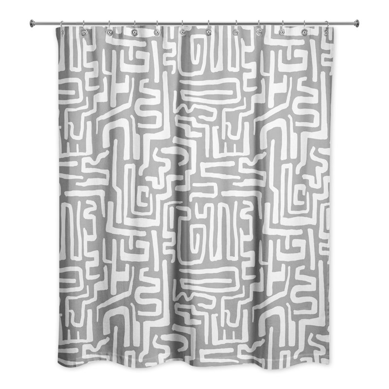 Rideau de douche abstrait, Gris