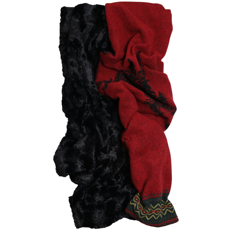 Plaid Wooded River Premier Wooded River Bear - 60 x 72, Couverture décorative rustique à motif ours pour canapé de chalet et lit d'appoint