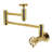 Kingston Brass Webb Two-Handle 1-Hole Wall Mount Pot Filler Faucet with Knurled Handle-91111404