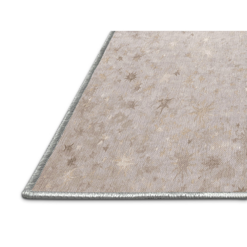 Tapis beige lavable à la machine, Rectangle 4 pi x 6 pi