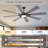 72" Windmill Large Ceiling Fan With 3cct Led Lights And Remote Control-79297867