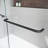 56 - 60 In. W X 57 H Tub Door, Semi , Matte Black, Tempered Glass, 304 Stainless Steel Handles Black 56-60 Shower Door Thick Clear 100%