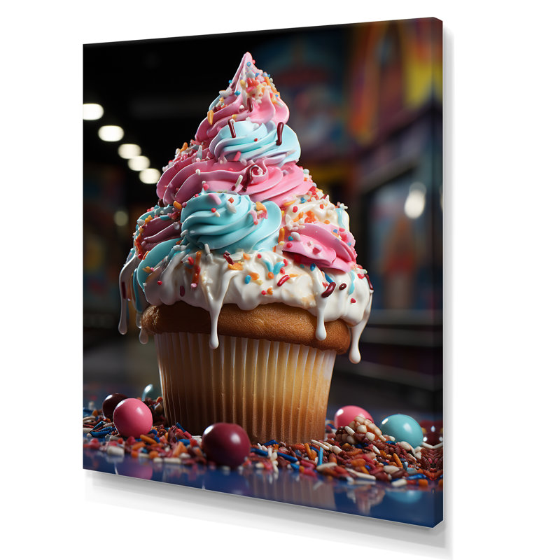«Chuckling Cupcake Carnival I», reproduction d'art sur toile_105738, Toile tendue, H 32 po x l 16 po x P 1 po