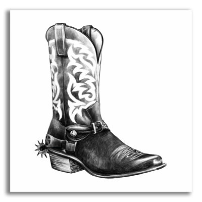 Vintage Cowboy II sur plastique / acrylique par Grace Popp Print