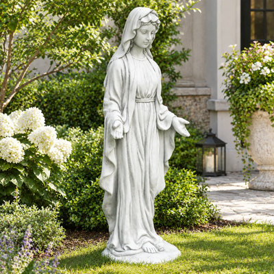 Statue de jardin religieuse et spirituelle extérieure de la Vierge Marie