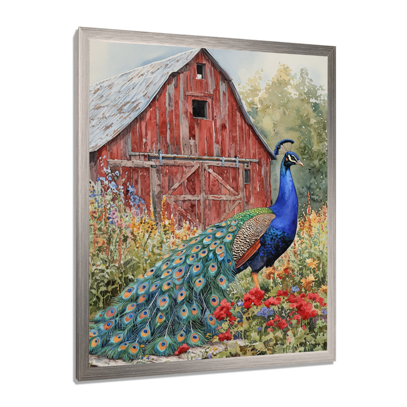 Ickes - animaux, art mural sur toile, Argent argent, H 44 po x l 34 po, Reproduction encadrée d'une seule photo