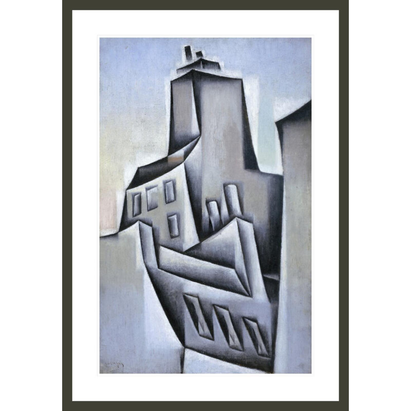 «Homes in Paris» par Juan Gris, impression giclée sur cadre, H 41,5 po x l 28,95 po