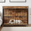 Mobilier de caisse en bois pour chien avec plateau, grand chenil d'intérieur pour chiens de taille moyenne à grande