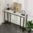 39.4" Marble Console Table Sintered Stone High-End Sofa Side Table-1837535092