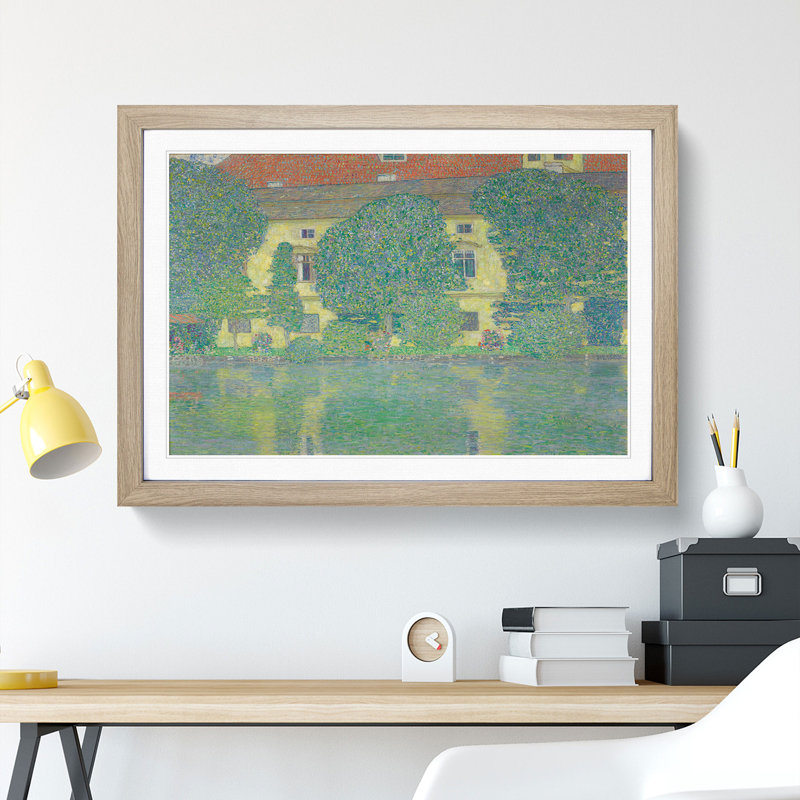 Attersee Iii by Gustav Klimt - Picture Frame Graphic Art, 48cm H x 65cm W x 2cm D, Oak Framed