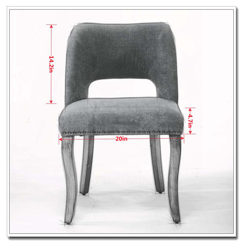 Chaise de salle à manger rembourrée en tissu, chaises de cuisine, chaises de salle à manger en bois, Beige