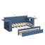 Lit de jour double avec bureau amovible - Livré avec tiroirs de rangement et table d'appoint hydraulique-1021860824-1021860831