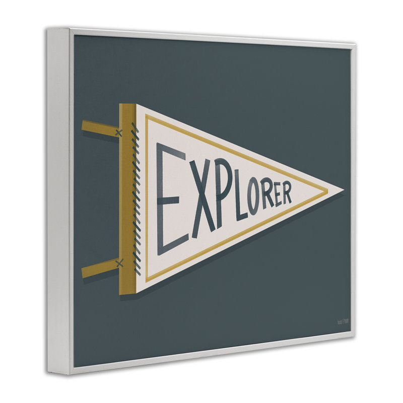 Giclée encadrée Explorer, rétro signée House Fenway, 16 x 20, Coastal White Giclee Framed