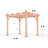 8 ft. W x 12 ft. D Breeze Solid Cedar Wood Pergola with Retractable Canopy-90582541-90582542