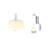 Transitional 1 Light White Oval Shade Pendant