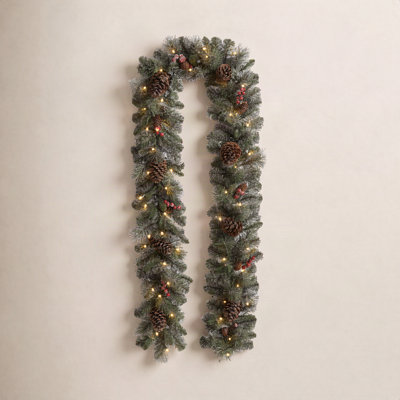 Librada 108" Frosted Pre-Lit Christmas Garland