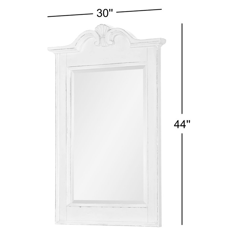 Country Living Scalloped Mirror, White