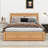 Laceymae Wood Platform Bed with Underneath Storage and 2 Drawers-1480841141