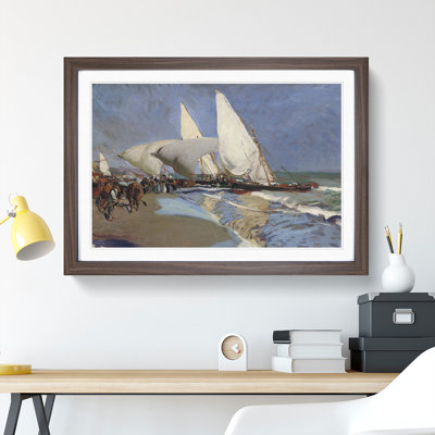 The Merchant Ships by Joaquin Sorolla Y Bastida - Picture Frame Painting on MDF