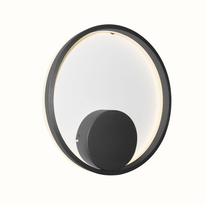 LED Flush Mounted Sconce, Black