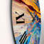 Orange coucher de soleil sur des vagues bleues - horloge murale nautique et côtière-60186994