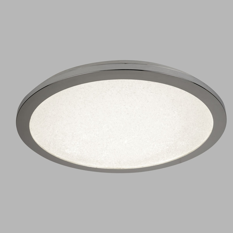 LED Flush Mount, Chrome, 2.5cm H x 40cm W x 40cm D