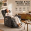 Fauteuil inclinable électrique de 32 po avec chauffage et massage, canapé inclinable avec télécommande et 3 poches latérales, canapé-lit facile à assembler pour le salon-134229160