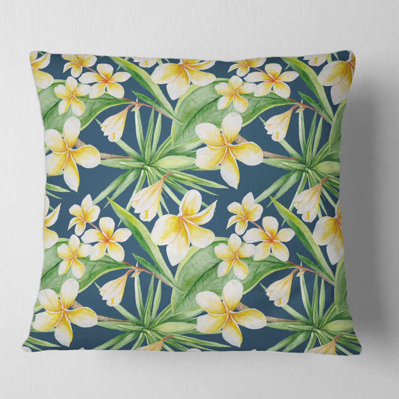 Housse de coussin carré et insert Tropical Foliage and Flowers, 18" x 18"