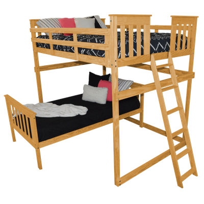 Lit mezzanine en bois massif Swainsboro par Zoomie Kids