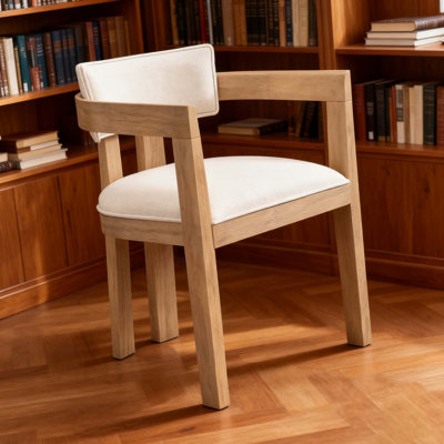 Chaise rembourrée en bois Lyddia