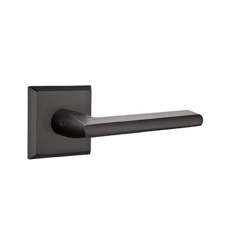 Poignée de porte avec rosette Lagement Passage (Hall & Closet), Bronze plat noir, Droite