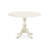 5 Piece Kitchen Table Set for 4 Includes a Round Dining Room Table with Dropleaf and 4 Gray Linen Fabric Parsons Dining Chairs, Linen White-119207756-130780525-130780524