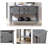 Routenberg Wood Storage Console Table with  2 Drawers and Cabinets and Bottom Shelf-643847492