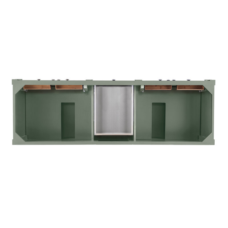 Brittany 72'' W Double Vanity, Eternal Jasmine Pearl, Smokey Celadon
