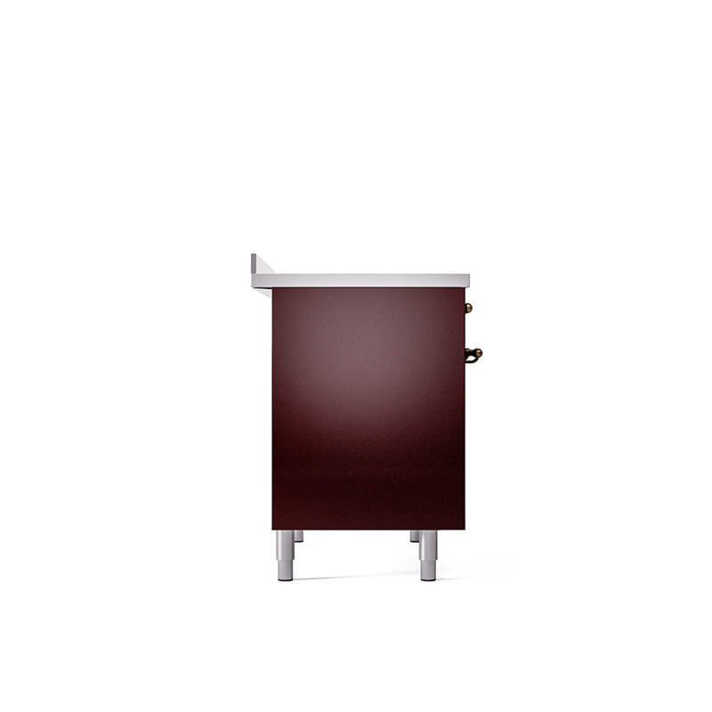 ILVE Nostalgie II 40 in Induction Range, Burgundy/Bronze