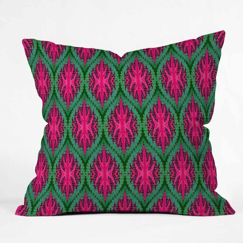 Coussin décoratif à feuilles ikat Wagner Campelo, 16 po x 16 po